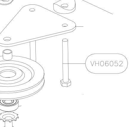VH06052 – Cabin floor side tube (Hanuman) spare part diagram
