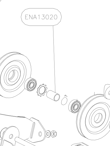 ENA13020 – Main axle assy with seat belts (Hanuman) spare part diagram
