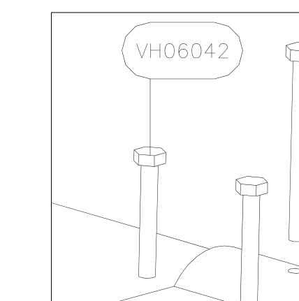VH06042 – Cabin top front tube (Hanuman) spare part diagram