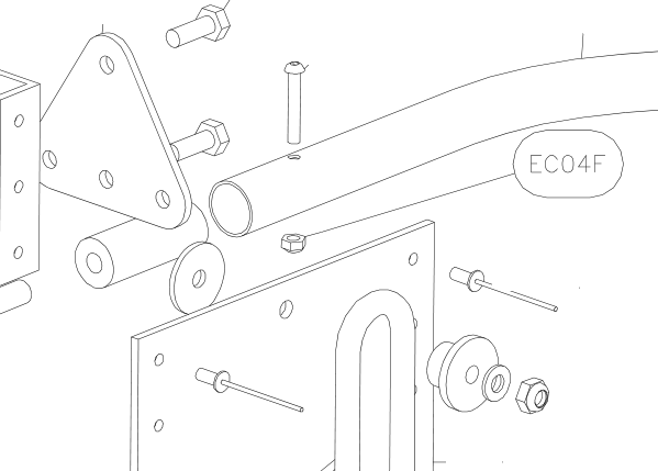 EC04F – Flap control handle (Hanuman) spare part diagram