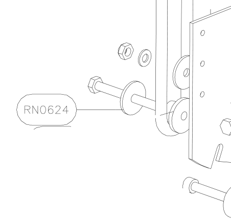 RN0624 – Flap control handle (Hanuman) spare part diagram