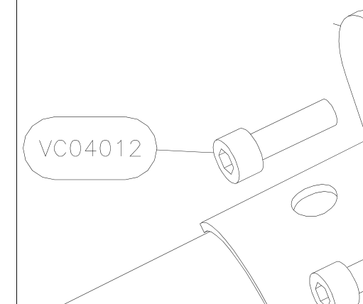 VC04012 – Cabin top rear tube (Hanuman) spare part diagram
