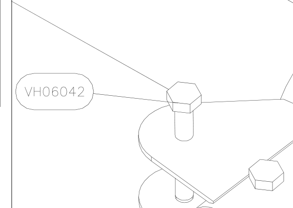 VH06042 – Cabin top rear tube (Hanuman) spare part diagram
