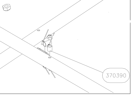 370390 – Cabin top diagonal and side tubes (Hanuman) spare part diagram