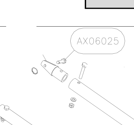 AX06025 – Tension leg tube (X-Air) spare part diagram