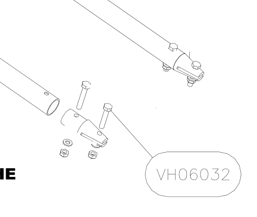 VH06032 – Tension leg tube (X-Air) spare part diagram