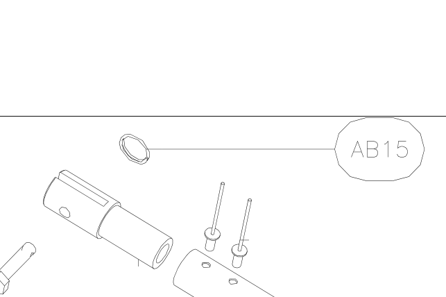 AB15 – Short jury struts (X-Air) spare part diagram