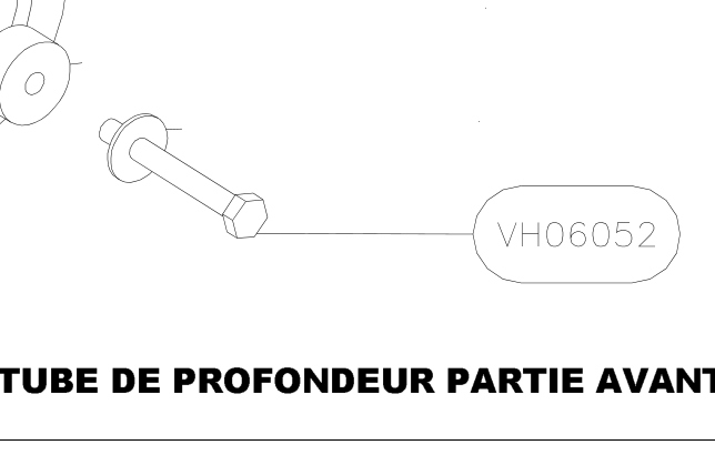 VH06052 – Elevator tube front part (X-Air) spare part diagram