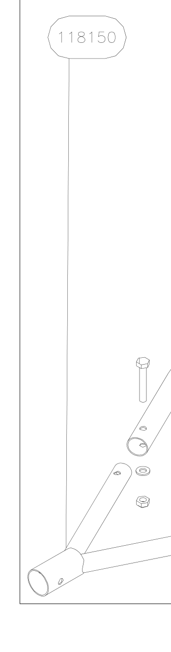 118150 – Elevator fork (X-Air) spare part diagram