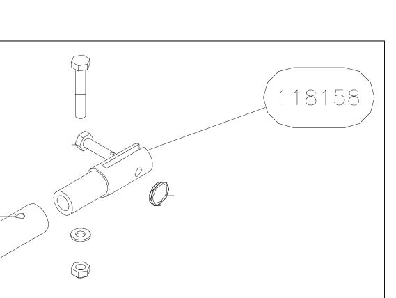 118158 – Elevator fork (X-Air) spare part diagram