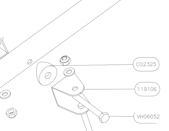 CO2325 – Fin trailing edge (X-Air) spare part diagram