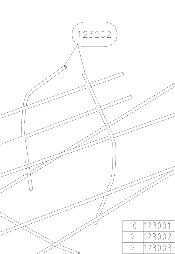 123202 – Fuselage fittings set (X-Air) spare part diagram