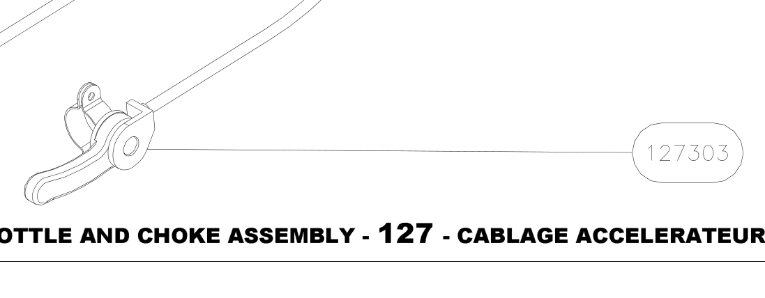 127303 – Throttle and choke assembly (X-Air) spare part diagram