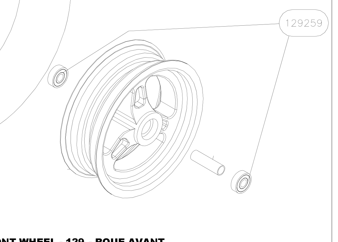 129259 – Front wheel (X-Air) spare part diagram
