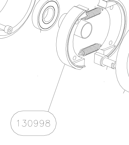 130998 – Rear wheels (X-Air) spare part diagram