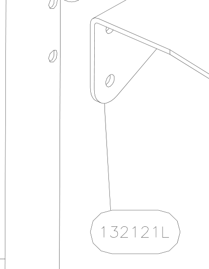 132121L – Rudder (X-Air) spare part diagram