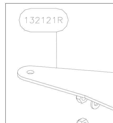 132121R – Rudder (X-Air) spare part diagram