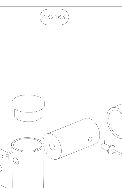 132163 – Rudder (X-Air) spare part diagram
