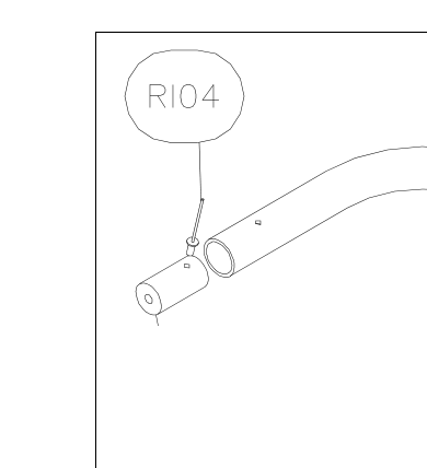 RI04 – Top fin leading edge (X-Air) spare part diagram
