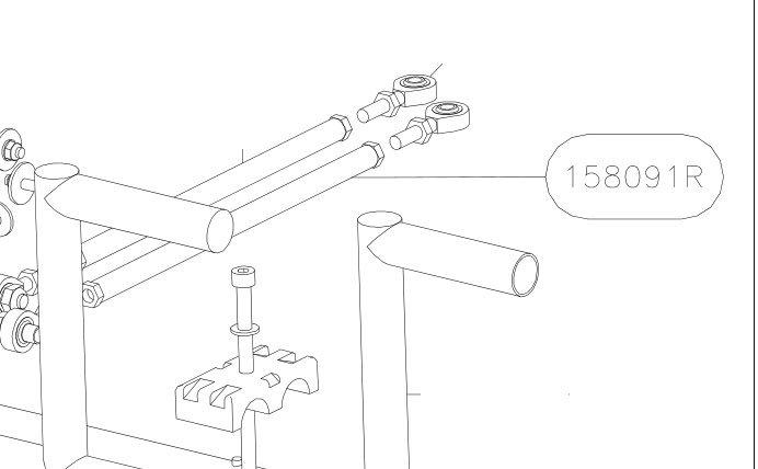 158091R – Rudder pedals (X-Air) spare part diagram