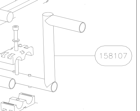 158107 – Rudder pedals (X-Air) spare part diagram