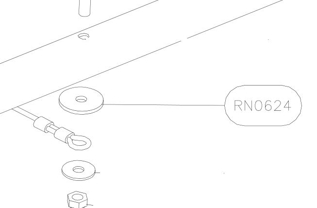 RN0624 – Rudder pedals (X-Air) spare part diagram