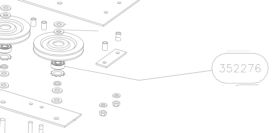 352276 – Control sticks (X-Air) spare part diagram