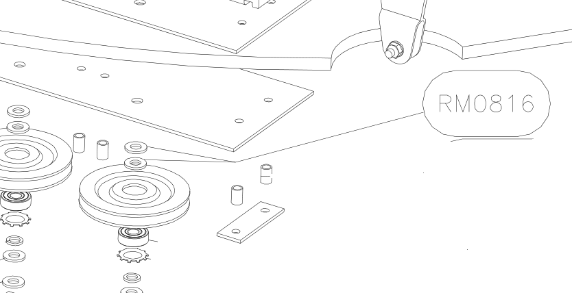 RM0816 – Control sticks (X-Air) spare part diagram