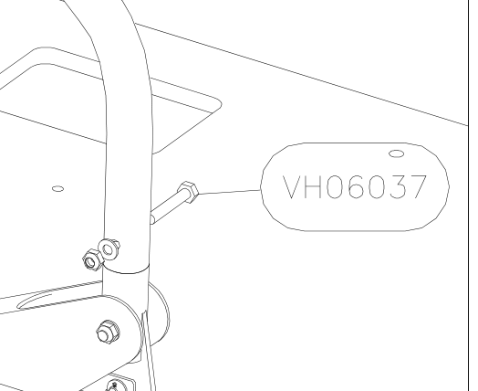 VH06037 – Control sticks (X-Air) spare part diagram