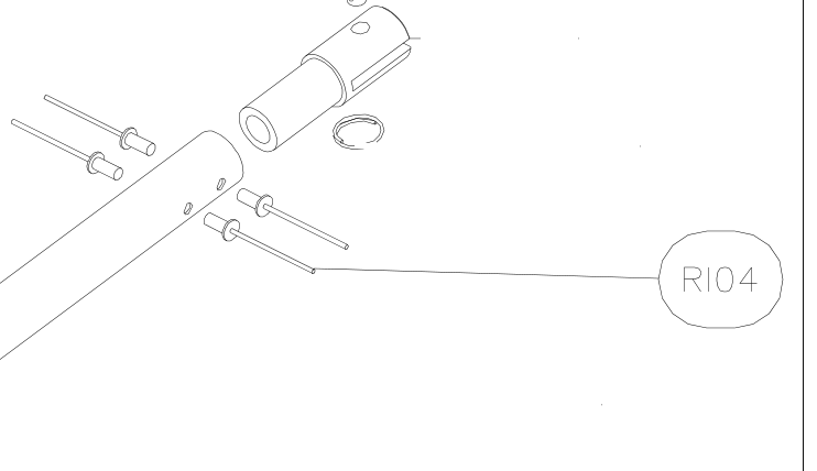 RI04 – Central jury struts (X-Air) spare part diagram