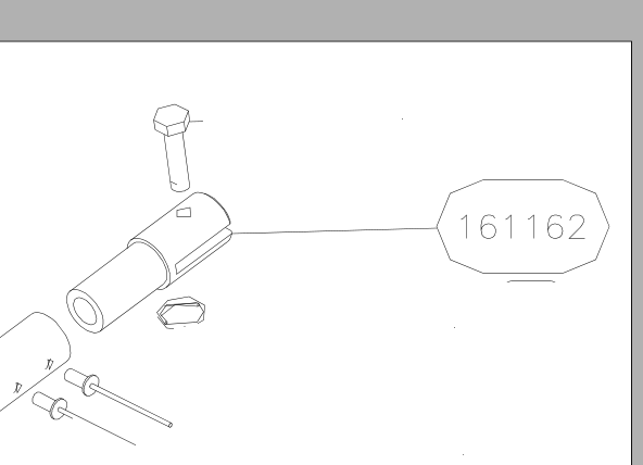 161162 – Central jury struts (X-Air) spare part diagram